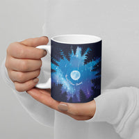 Perseid Meteor Shower Ceramic Mug Starry Sky Above The Trees