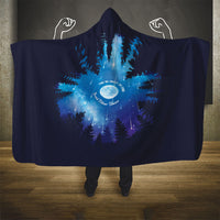 Perseid Meteor Shower Hooded Blanket Starry Sky Above The Trees