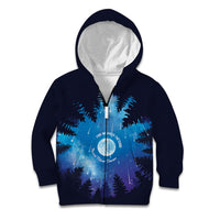 Perseid Meteor Shower Kid Hoodie Starry Sky Above The Trees