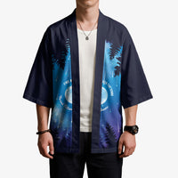 Perseid Meteor Shower Kimono Starry Sky Above The Trees