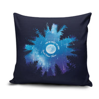 Perseid Meteor Shower Pillow Cover Starry Sky Above The Trees