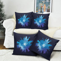 Perseid Meteor Shower Pillow Cover Starry Sky Above The Trees