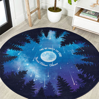 Perseid Meteor Shower Round Carpet Starry Sky Above The Trees