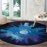 Perseid Meteor Shower Round Carpet Starry Sky Above The Trees