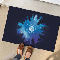 Perseid Meteor Shower Rubber Doormat Starry Sky Above The Trees