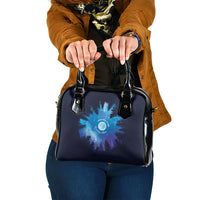 Perseid Meteor Shower Shoulder Handbag Starry Sky Above The Trees