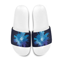Perseid Meteor Shower Slide Sandals Starry Sky Above The Trees