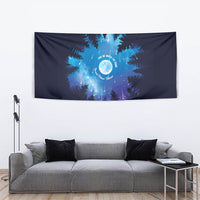 Perseid Meteor Shower Tapestry Starry Sky Above The Trees