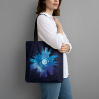 Perseid Meteor Shower Tote Bag Starry Sky Above The Trees