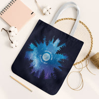Perseid Meteor Shower Tote Bag Starry Sky Above The Trees