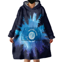 Perseid Meteor Shower Wearable Blanket Hoodie Starry Sky Above The Trees
