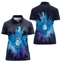 Perseid Meteor Shower Women Polo Shirt Starry Sky Above The Trees