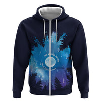 Perseid Meteor Shower Zip Hoodie Starry Sky Above The Trees