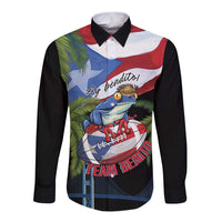Ay Bendito! Benito Bowl Proud Boricua Long Sleeve Button Shirt