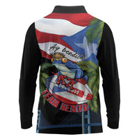 Ay Bendito! Benito Bowl Proud Boricua Long Sleeve Polo Shirt