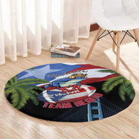 Ay Bendito! Benito Bowl Proud Boricua Round Carpet