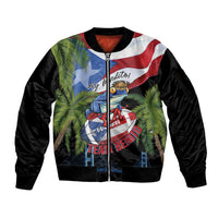 Ay Bendito! Benito Bowl Proud Boricua Sleeve Zip Bomber Jacket