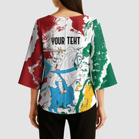 Lithuania Personalized Kimono Sleeve Blouse Lietuvos Artsy Vytis