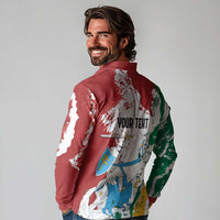 Lithuania Personalized Long Sleeve Polo Shirt Lietuvos Artsy Vytis