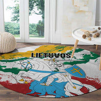 Lithuania Round Carpet Lietuvos Artsy Vytis