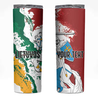 Lithuania Personalized Skinny Tumbler Lietuvos Artsy Vytis