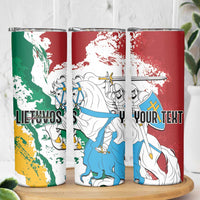 Lithuania Personalized Skinny Tumbler Lietuvos Artsy Vytis