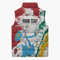 Lithuania Personalized Sleeveless Puffer Jacket Lietuvos Artsy Vytis