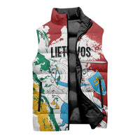 Lithuania Personalized Sleeveless Puffer Jacket Lietuvos Artsy Vytis