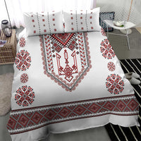 Ukraine Vyshyvanka Inspired Patterns Bedding Set White