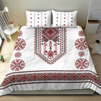 Ukraine Vyshyvanka Inspired Patterns Bedding Set White