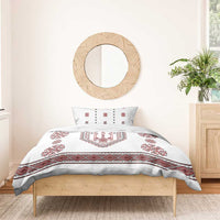 Ukraine Vyshyvanka Inspired Patterns Bedding Set White