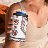 Ukraine Vyshyvanka Inspired Patterns 4 in 1 Can Cooler Tumbler White