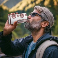 Ukraine Vyshyvanka Inspired Patterns 4 in 1 Can Cooler Tumbler White