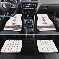 Ukraine Vyshyvanka Inspired Patterns Car Mats White