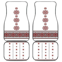 Ukraine Vyshyvanka Inspired Patterns Car Mats White