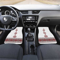 Ukraine Vyshyvanka Inspired Patterns Car Mats White