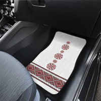 Ukraine Vyshyvanka Inspired Patterns Car Mats White
