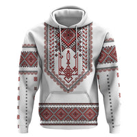 Ukraine Vyshyvanka Inspired Patterns Hoodie White