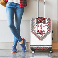 Ukraine Vyshyvanka Inspired Patterns Luggage Cover White
