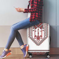 Ukraine Vyshyvanka Inspired Patterns Luggage Cover White