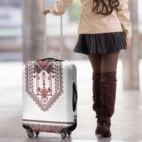 Ukraine Vyshyvanka Inspired Patterns Luggage Cover White