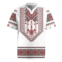 Ukraine Vyshyvanka Inspired Patterns Rugby Jersey White