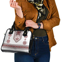 Ukraine Vyshyvanka Inspired Patterns Shoulder Handbag White