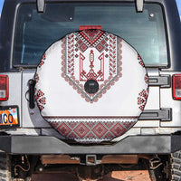 Ukraine Vyshyvanka Inspired Patterns Spare Tire Cover White