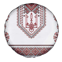 Ukraine Vyshyvanka Inspired Patterns Spare Tire Cover White