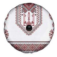 Ukraine Vyshyvanka Inspired Patterns Spare Tire Cover White