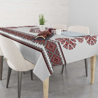 Ukraine Vyshyvanka Inspired Patterns Tablecloth White