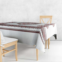 Ukraine Vyshyvanka Inspired Patterns Tablecloth White