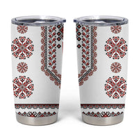 Ukraine Vyshyvanka Inspired Patterns Tumbler Cup White