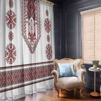 Ukraine Vyshyvanka Inspired Patterns Window Curtain White